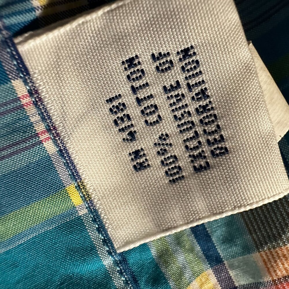 Ralph Lauren Shirt Men XL Pink turquoise Blue Plaid long sleeve button‎ up down - Picture 5 of 5